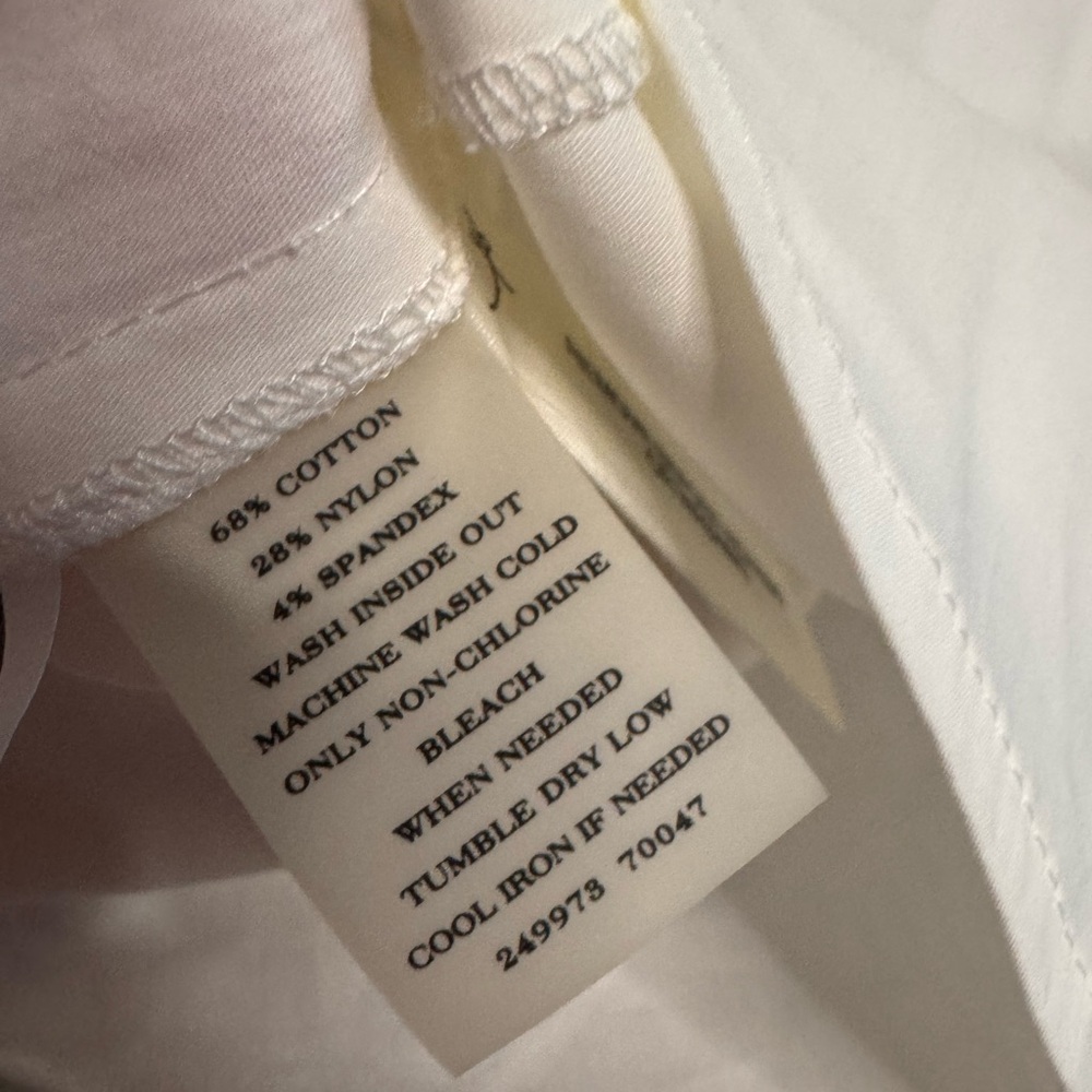 Ann Taylor White Ruffle Blouse with Black Trim Size 2 - Picture 7 of 7